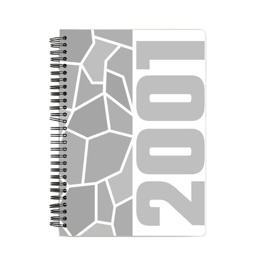2001 Year Notebook (White, A5 Size, 100 Pages, Ruled)