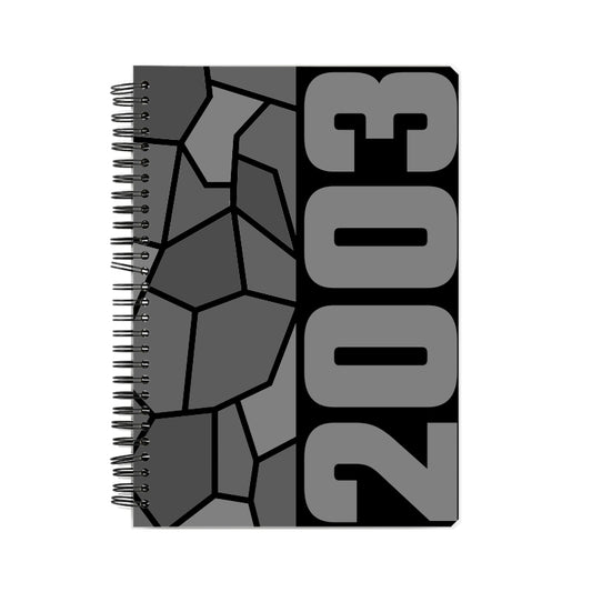 2003 Year Notebook (Black, A5 Size, 100 Pages, Ruled)