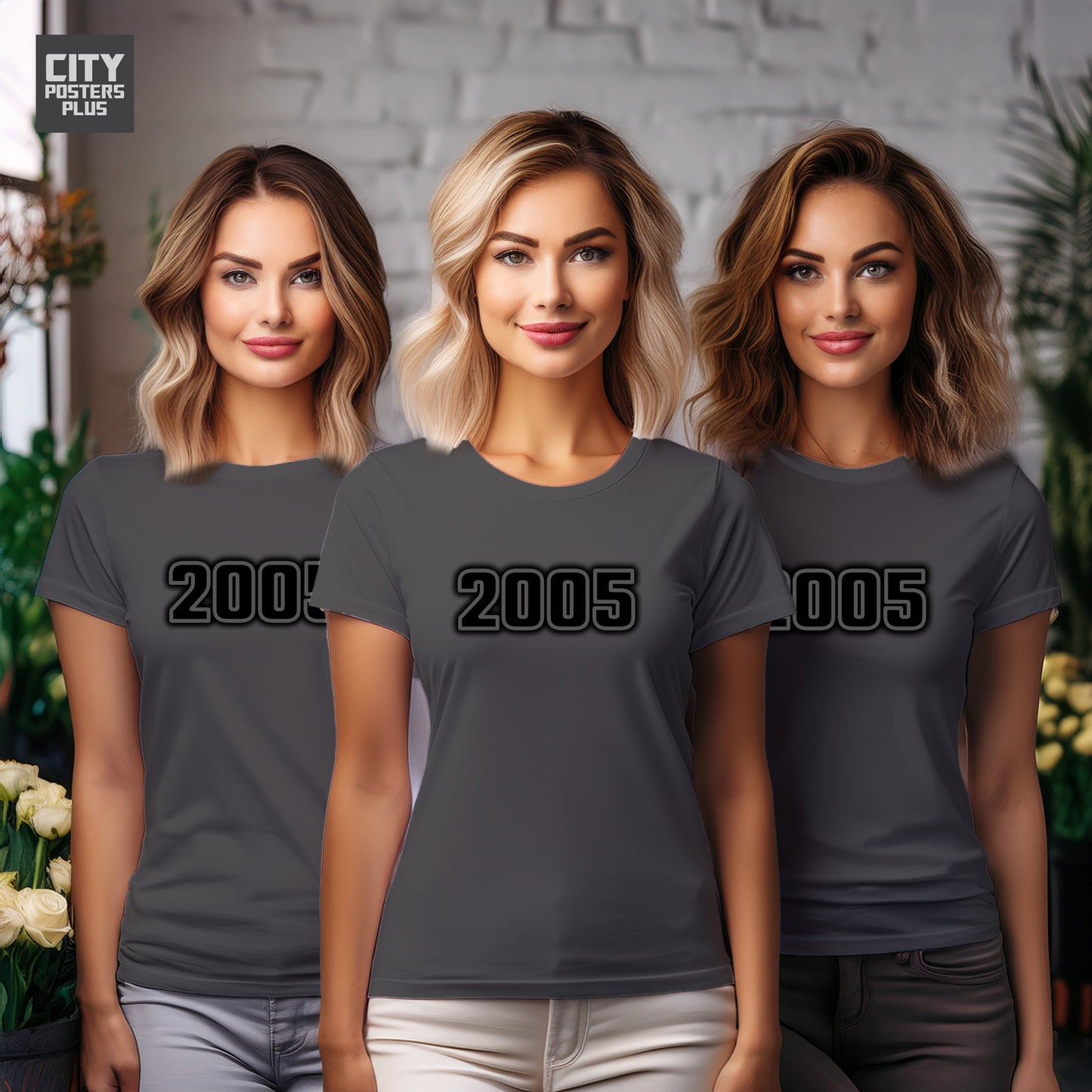 City Posters Plus 2005 Vintage Birth Year Women T-Shirt