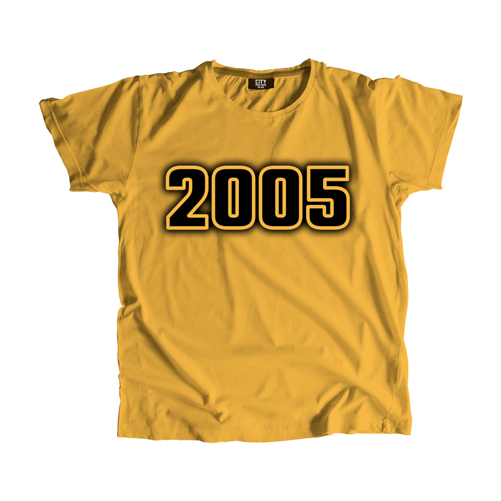 2005 Vintage Heritage Year Men Unisex T-Shirt (Golden Yellow)