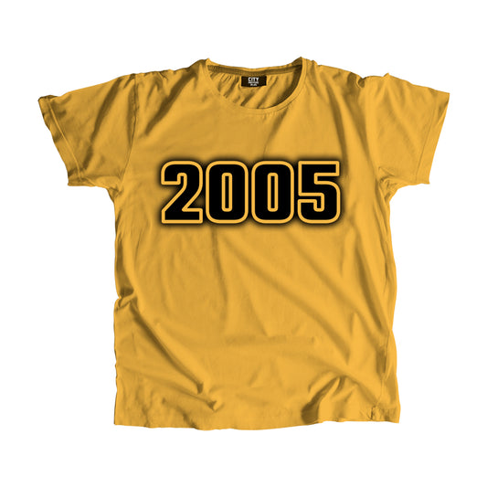 2005 Vintage Heritage Year Men Unisex T-Shirt (Golden Yellow)
