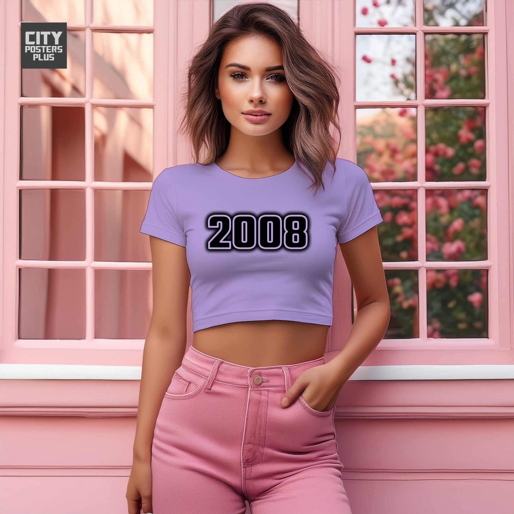 2008 Women Crop Top | Vintage Birth Year Shirt | City Posters Plus