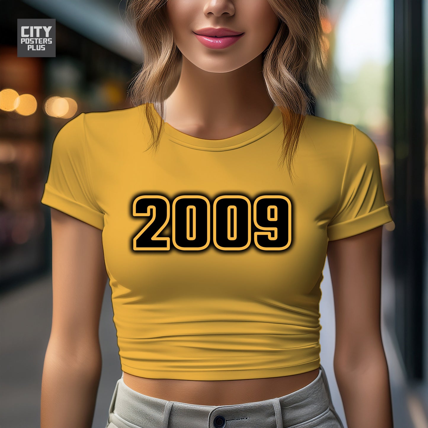 City Posters Plus 2009 Vintage Birth Year Women Crop Top