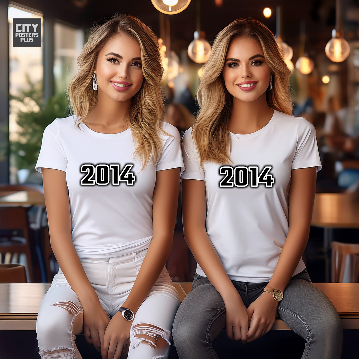 City Posters Plus 2014 Vintage Birth Year Women T-Shirt