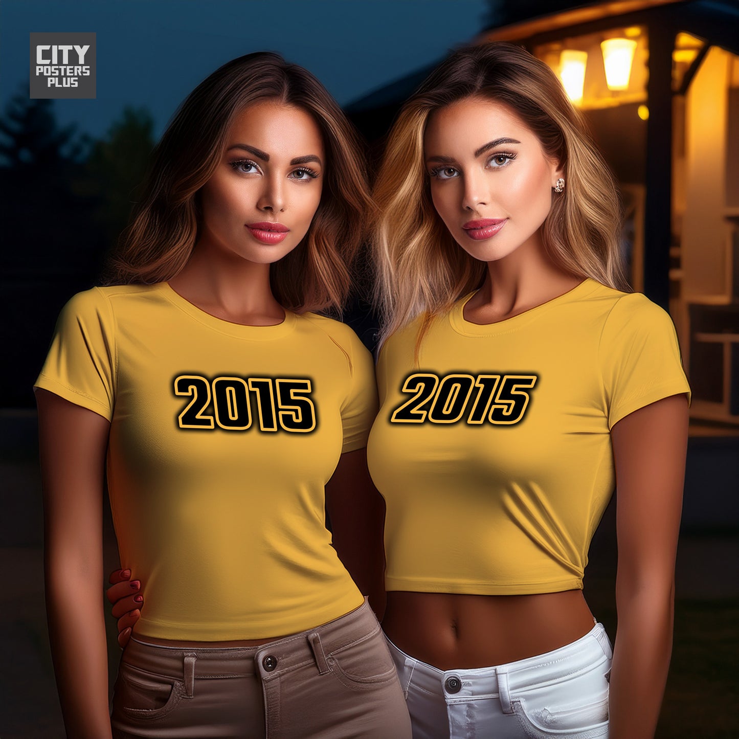 City Posters Plus 2015 Vintage Birth Year Women Crop Top