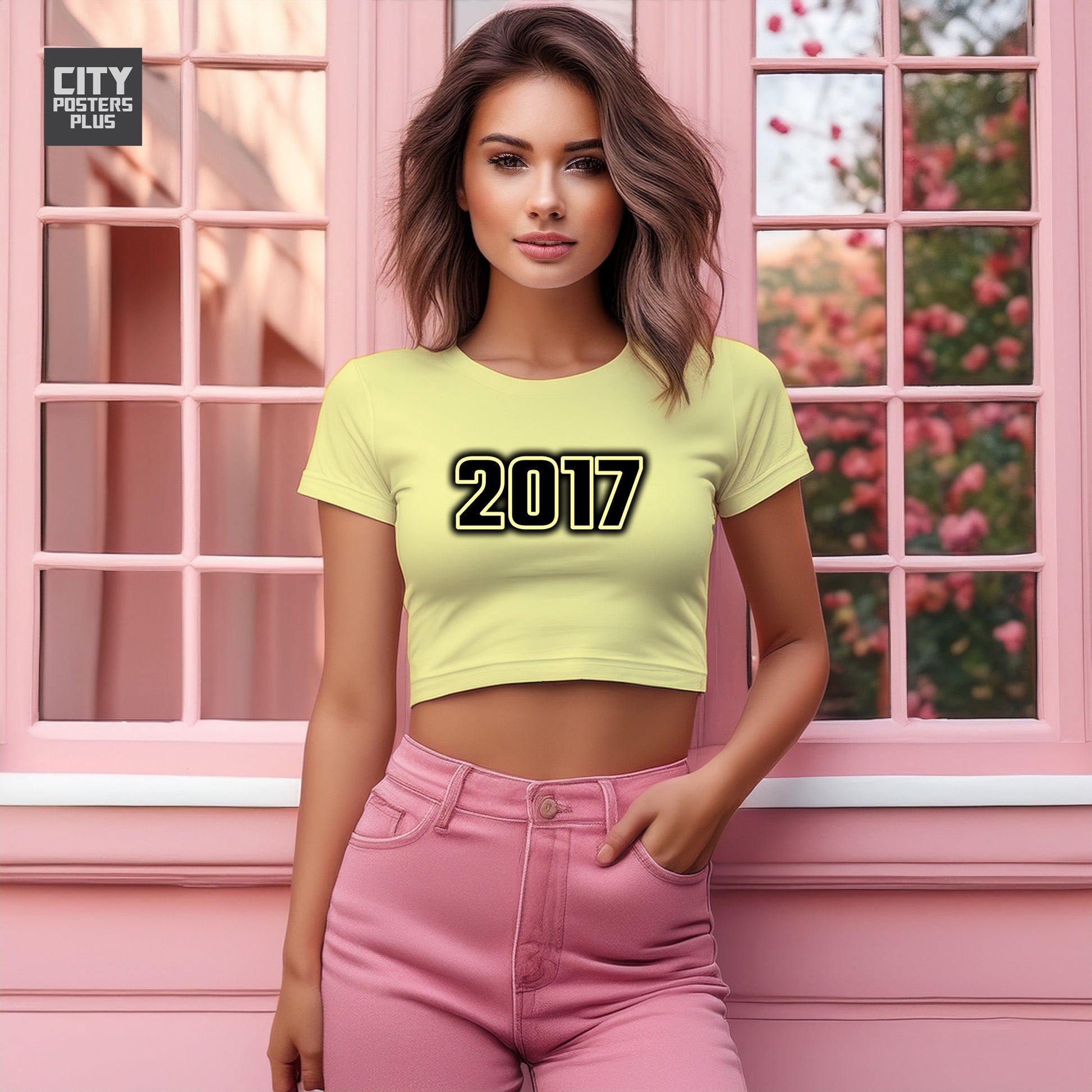 2017 Women Crop Top | Vintage Birth Year Shirt | City Posters Plus