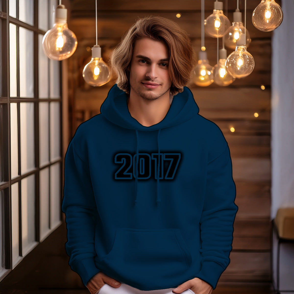 2017 Men Unisex Hoodie | Vintage Birth Year Hoodie Gift