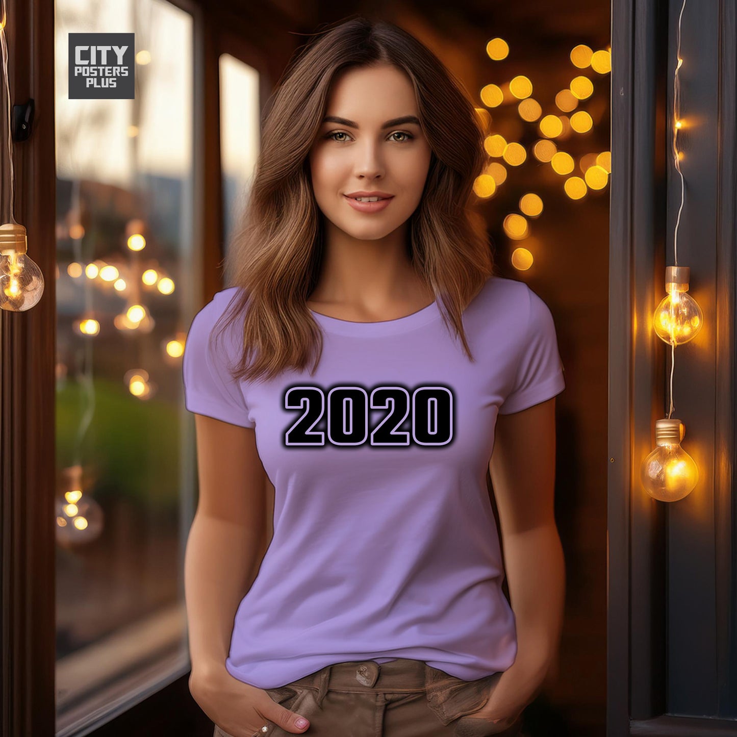 City Posters Plus 2020 Vintage Birth Year Women T-Shirt