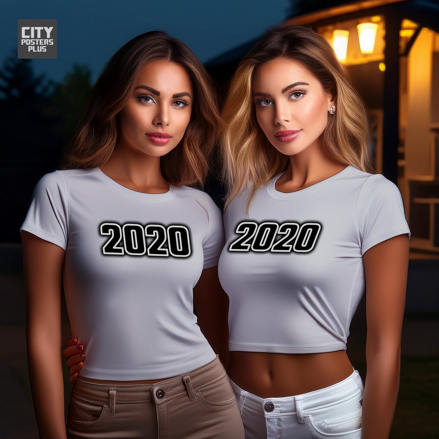 City Posters Plus 2020 Vintage Birth Year Women Crop Top