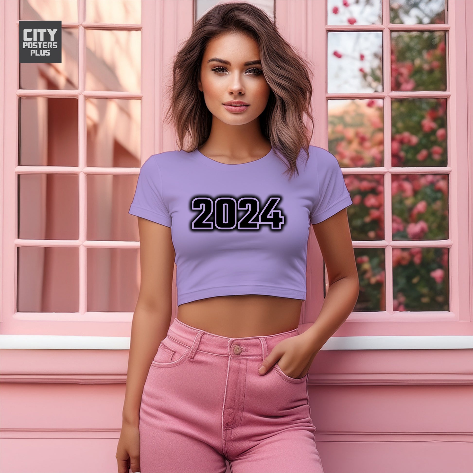 2024 Women Crop Top | Vintage Birth Year Shirt | City Posters Plus