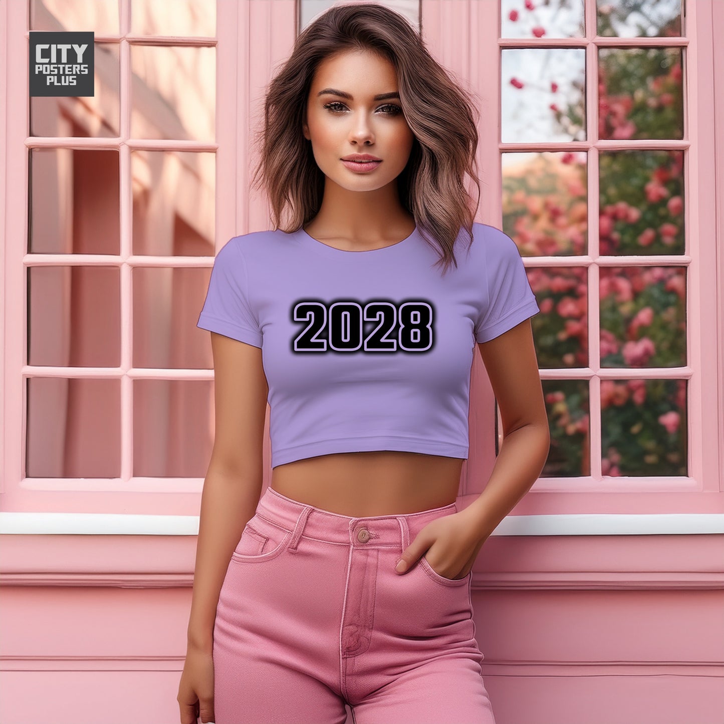 2028 Women Crop Top | Vintage Birth Year Shirt | City Posters Plus