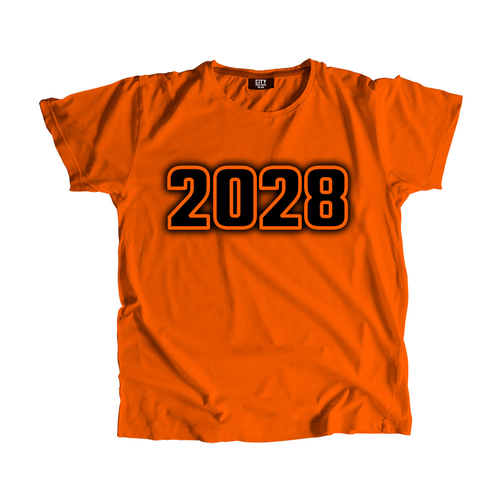 2028 Vintage Heritage Year Men Unisex T-Shirt (Orange)
