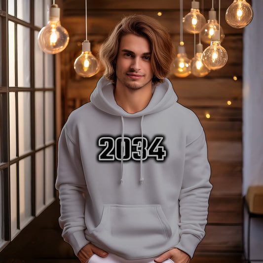 2034 Men Unisex Hoodie | Vintage Birth Year Hoodie Gift