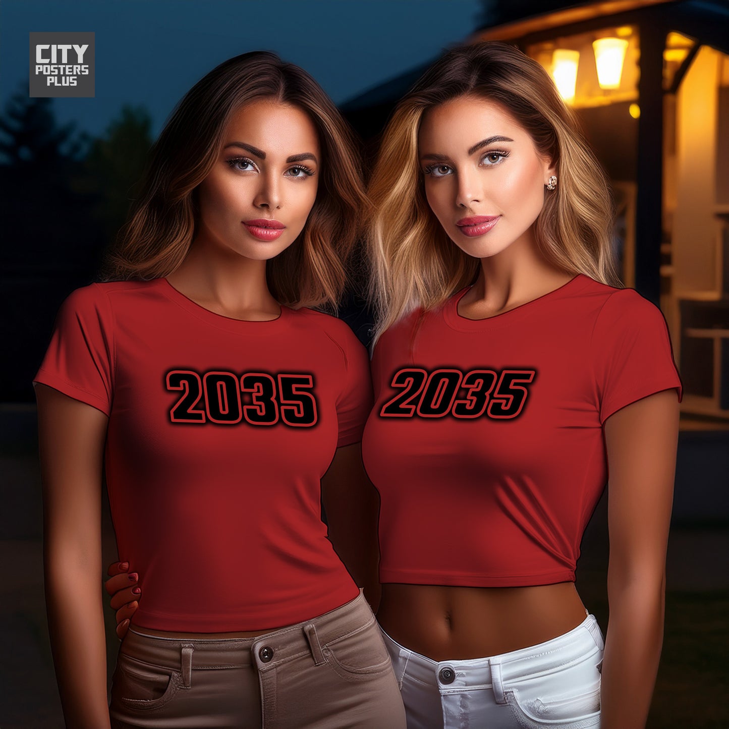 City Posters Plus 2035 Vintage Birth Year Women Crop Top