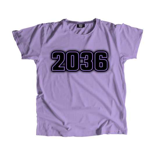 2036 Vintage Heritage Year Men Unisex T-Shirt (Iris Lavender)