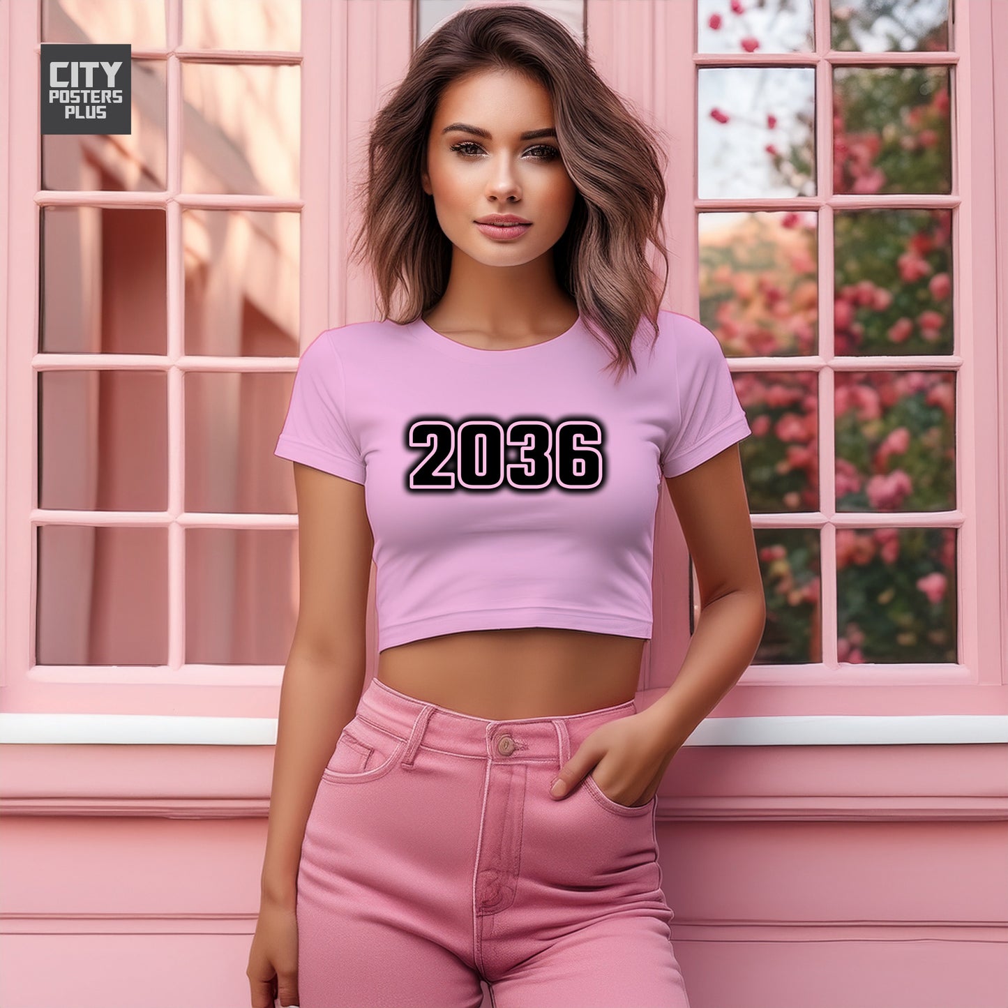 2036 Women Crop Top | Vintage Birth Year Shirt | City Posters Plus