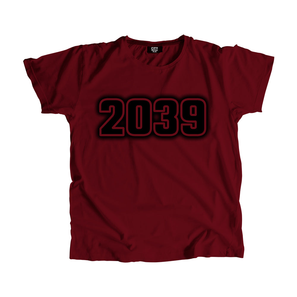 2039 Vintage Heritage Year Men Unisex T-Shirt (Maroon)