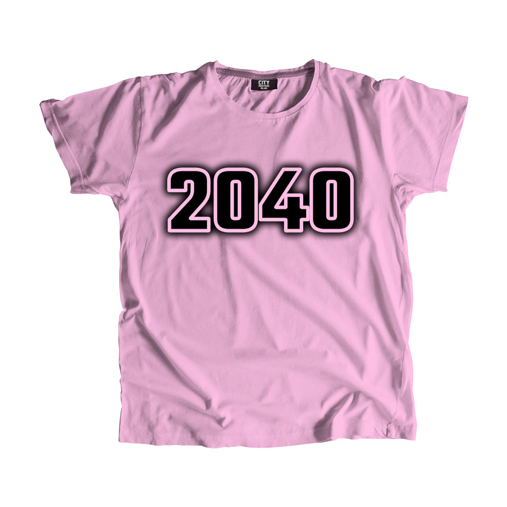 2040 Vintage Heritage Year Men Unisex T-Shirt (Light Pink)