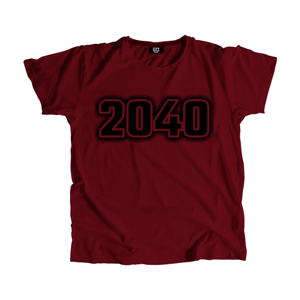 2040 Vintage Heritage Year Men Unisex T-Shirt (Maroon)