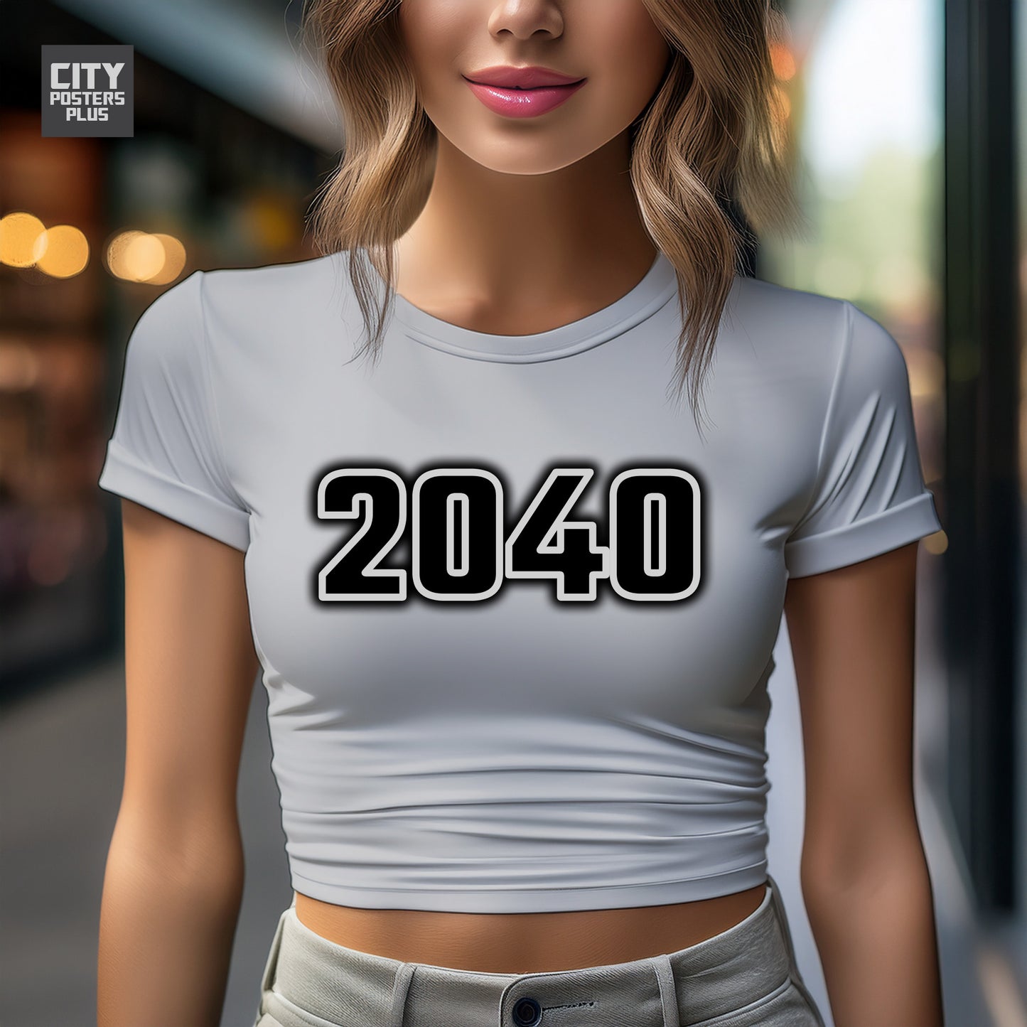 City Posters Plus 2040 Vintage Birth Year Women Crop Top
