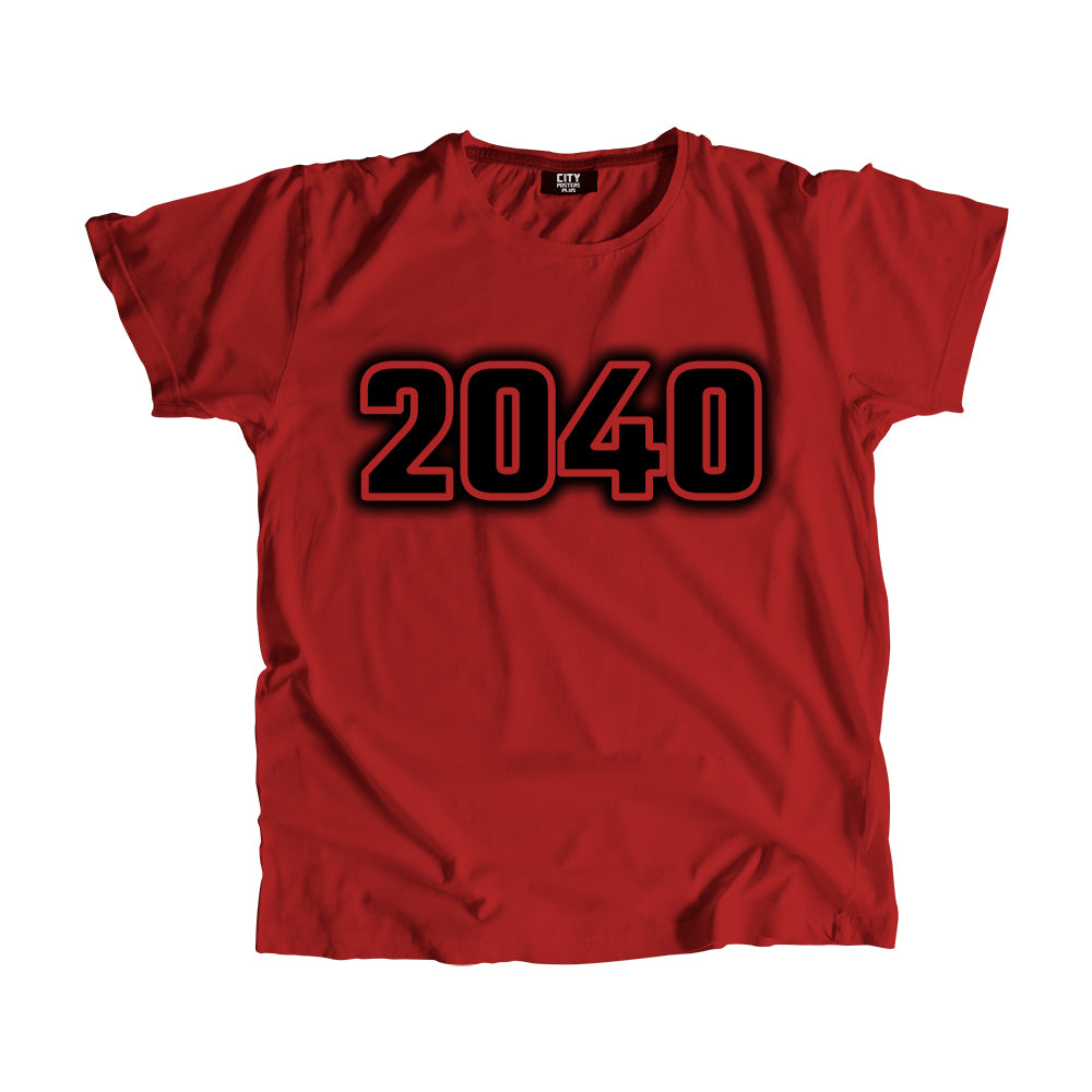 2040 Vintage Heritage Year Men Unisex T-Shirt (Red)