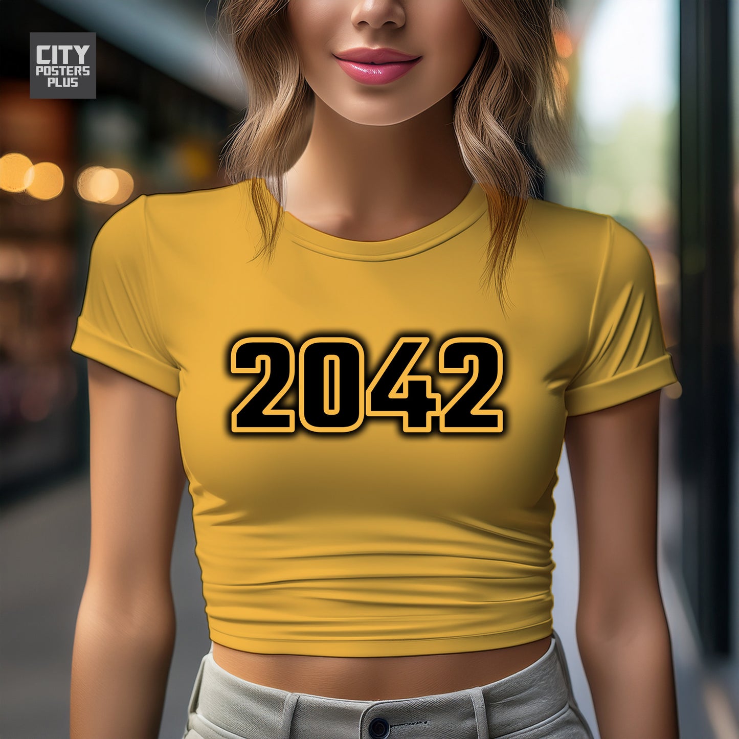 City Posters Plus 2042 Vintage Birth Year Women Crop Top