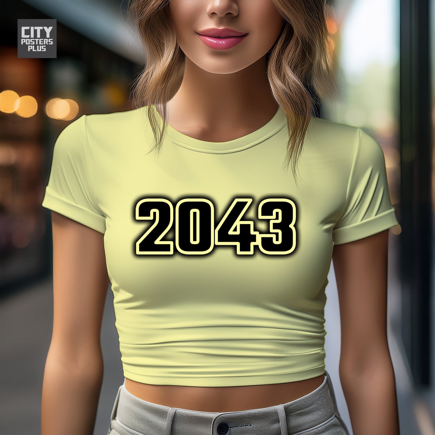 City Posters Plus 2043 Vintage Birth Year Women Crop Top