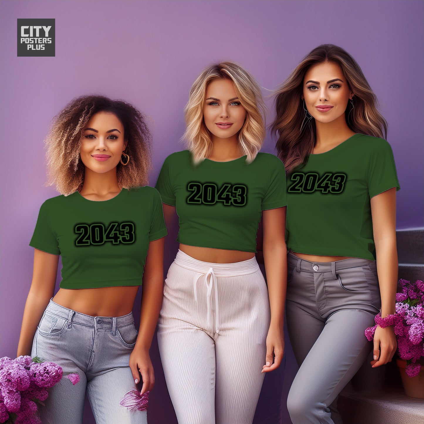 City Posters Plus 2043 Vintage Birth Year Women Crop Top