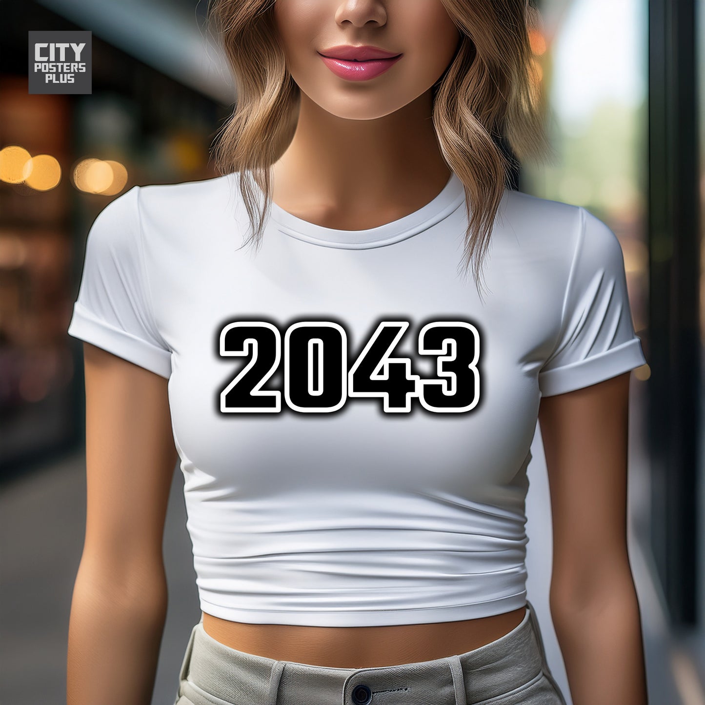 City Posters Plus 2043 Vintage Birth Year Women Crop Top