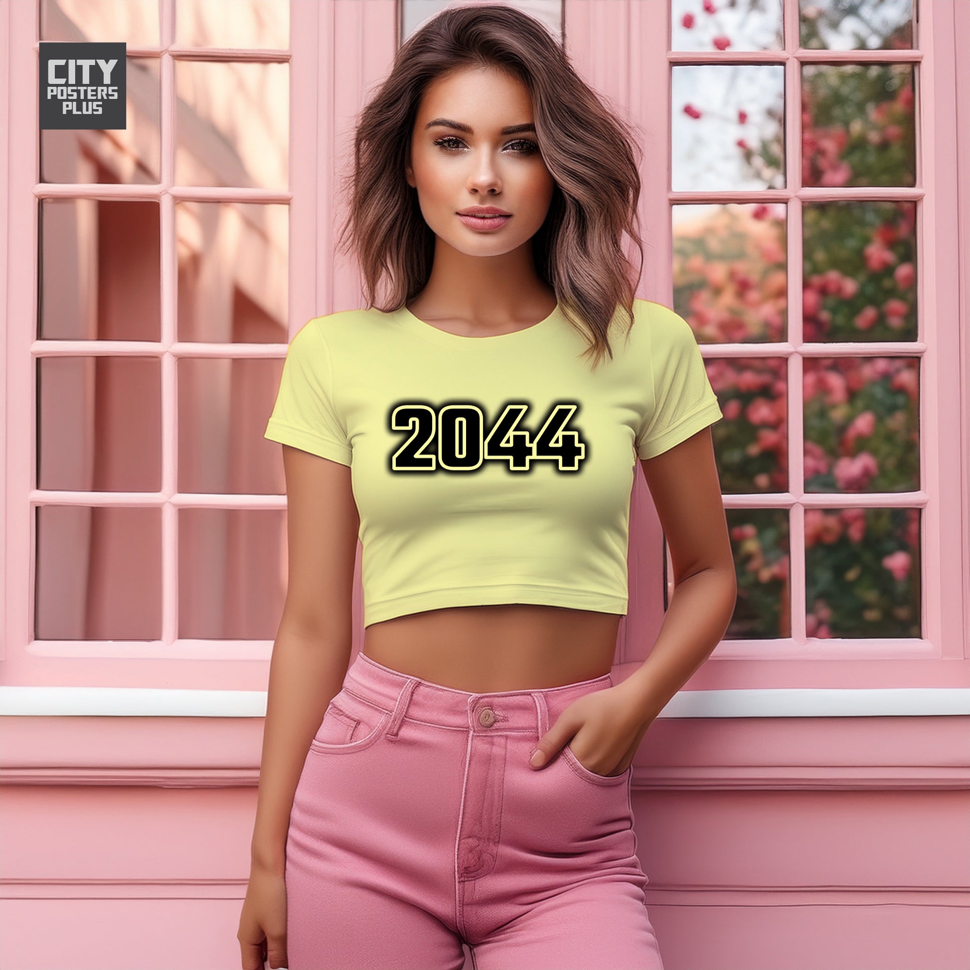 2044 Women Crop Top | Vintage Birth Year Shirt | City Posters Plus