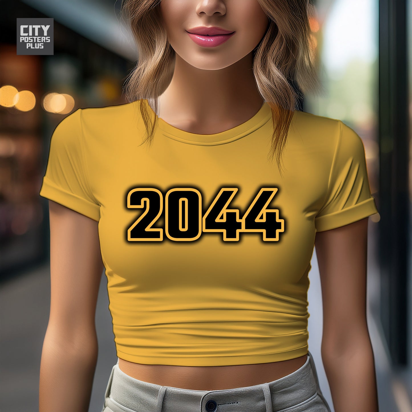 City Posters Plus 2044 Vintage Birth Year Women Crop Top