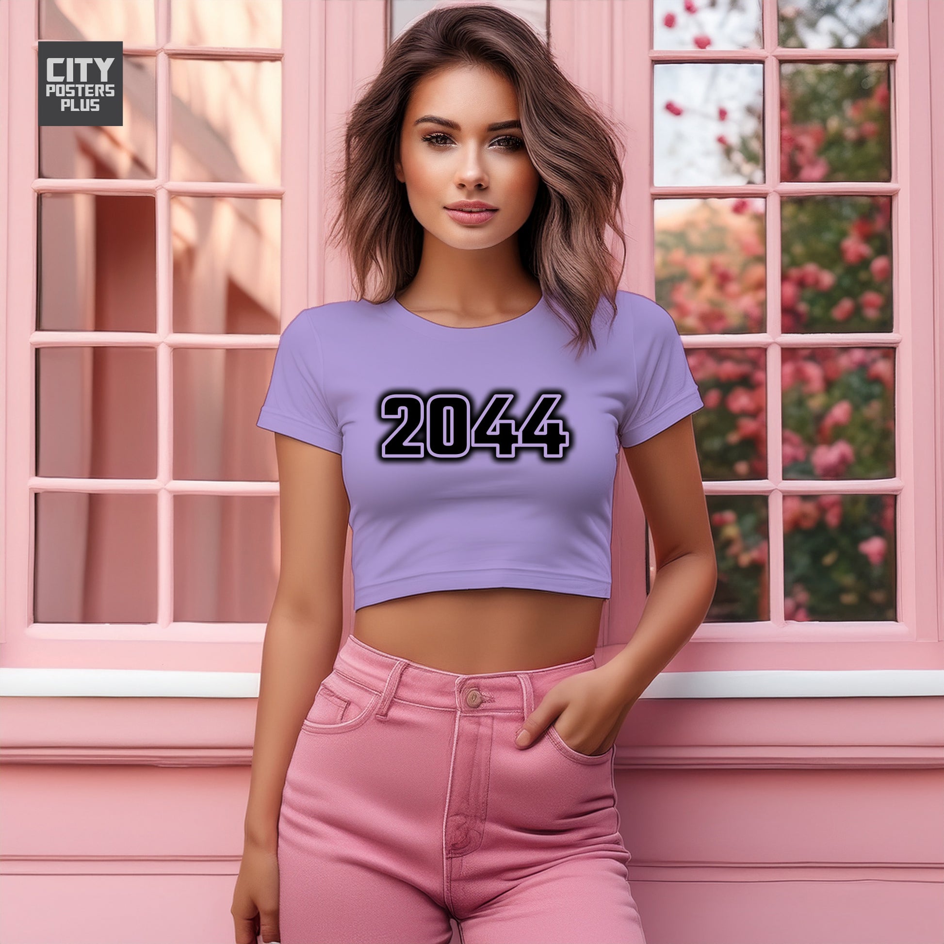 2044 Women Crop Top | Vintage Birth Year Shirt | City Posters Plus