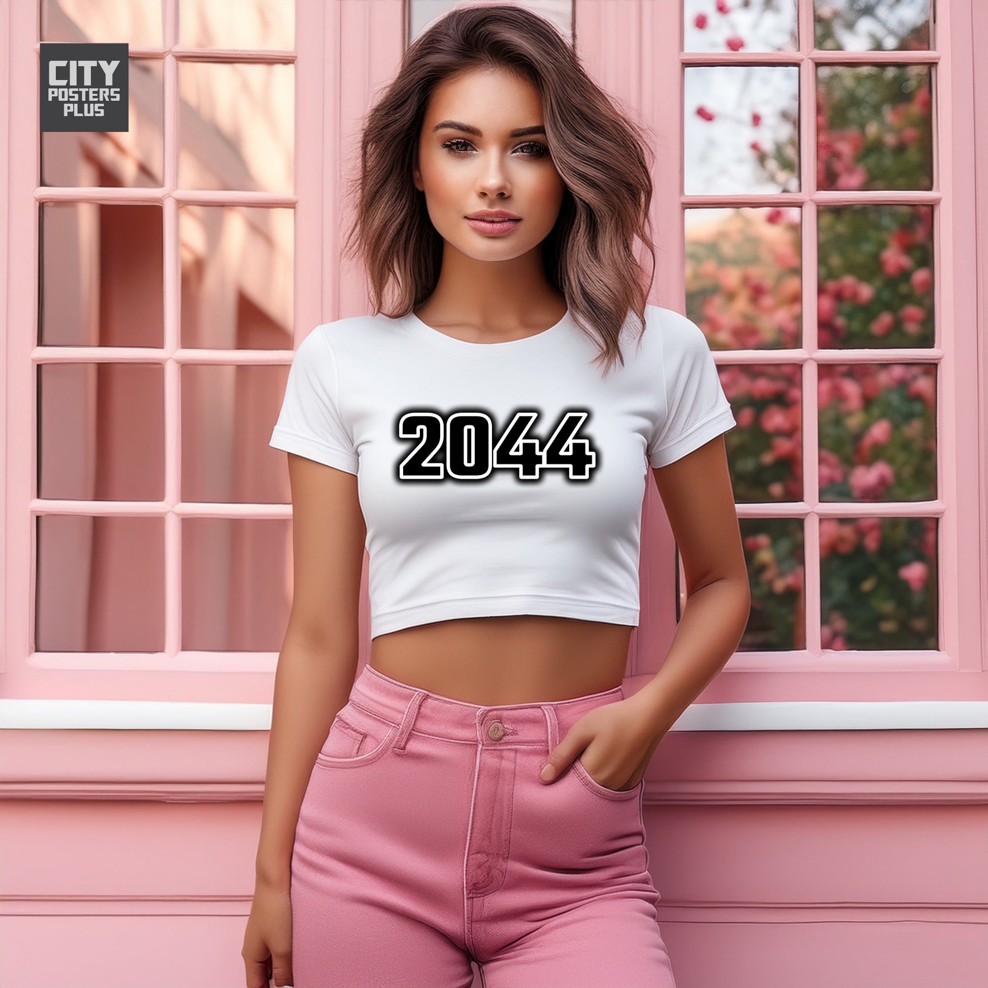 2044 Women Crop Top | Vintage Birth Year Shirt | City Posters Plus