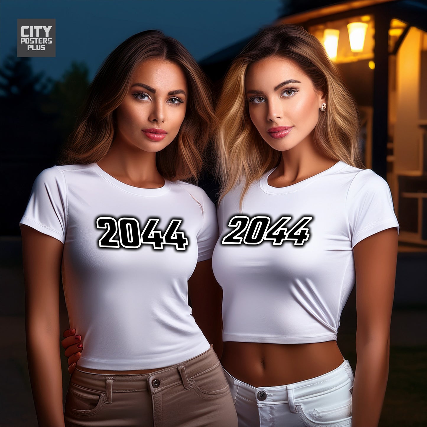 City Posters Plus 2044 Vintage Birth Year Women Crop Top