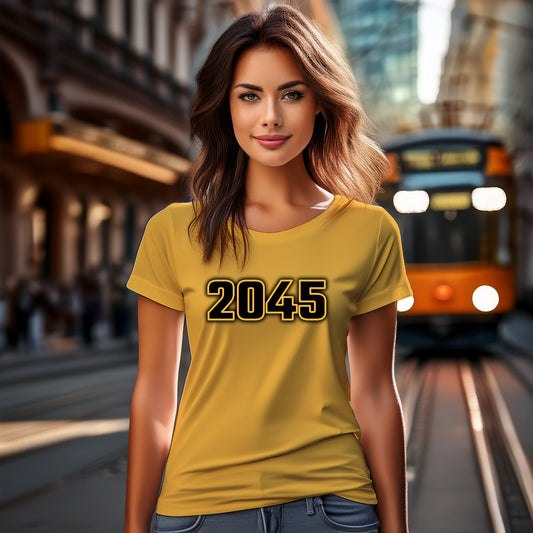 2045 Women T-Shirt | Vintage Birth Year Shirt | City Posters Plus