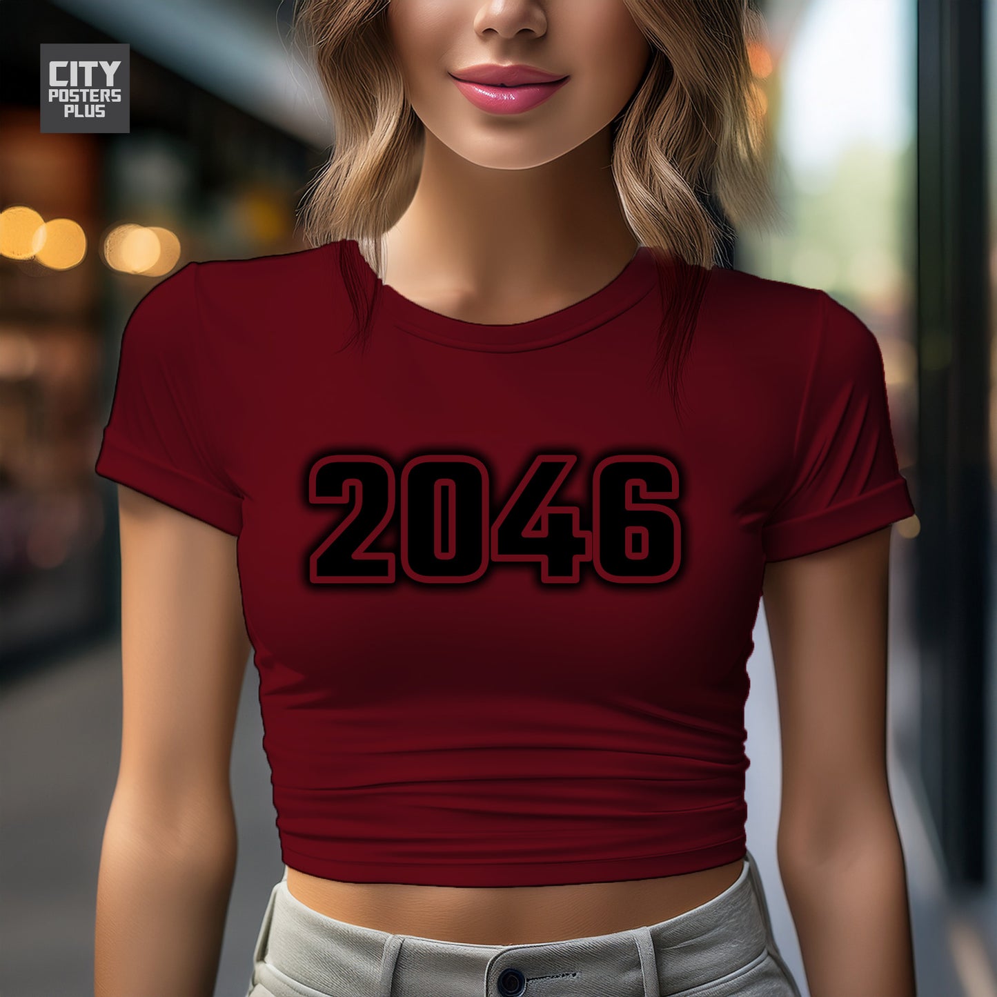 City Posters Plus 2046 Vintage Birth Year Women Crop Top