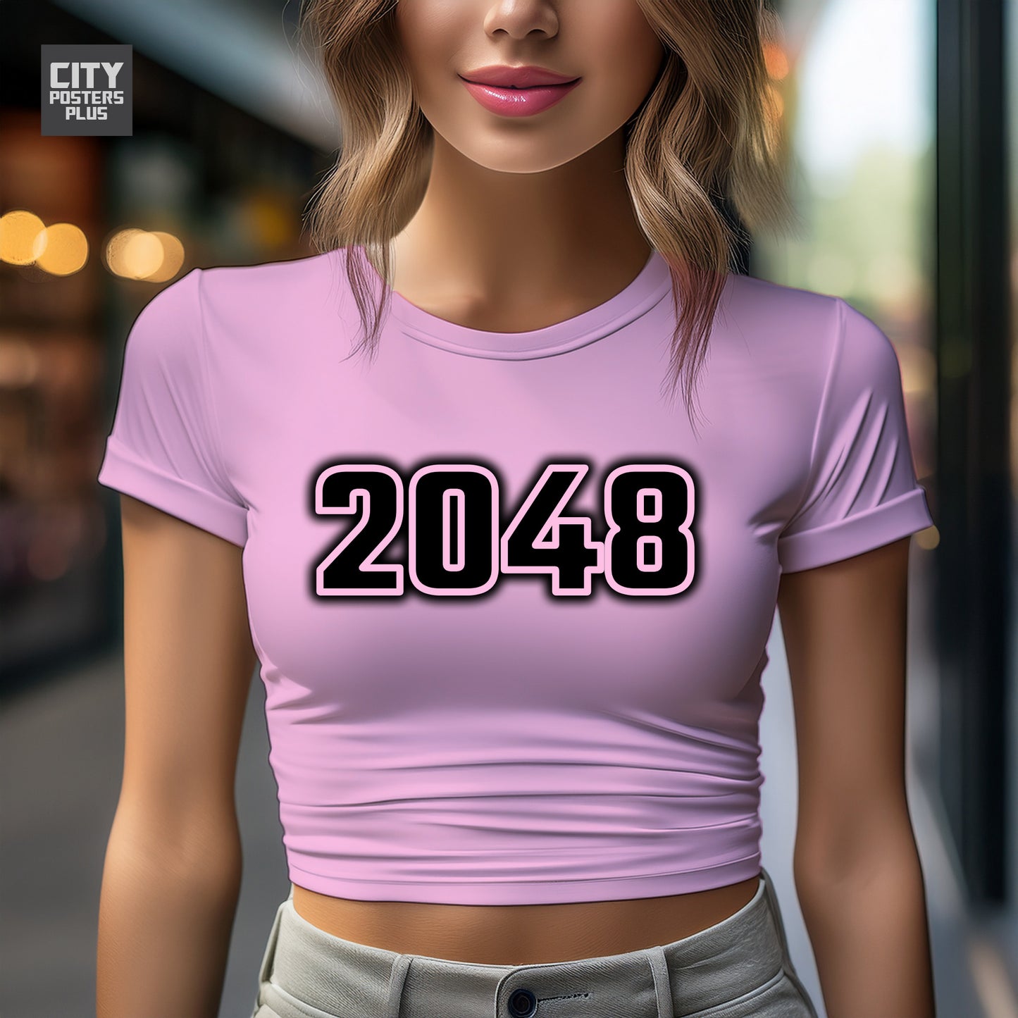 City Posters Plus 2048 Vintage Birth Year Women Crop Top