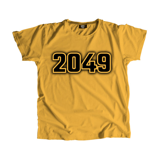 2049 Vintage Heritage Year Men Unisex T-Shirt (Golden Yellow)