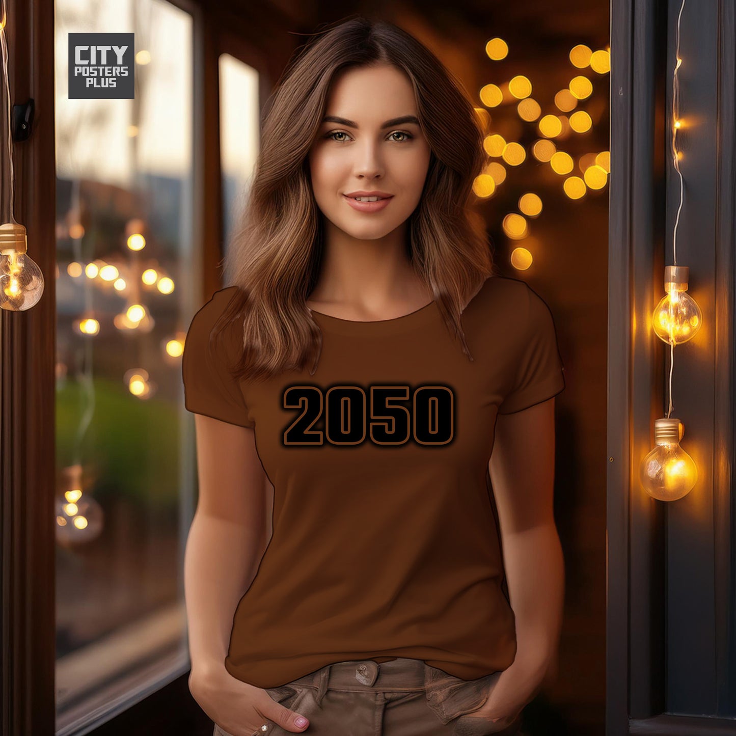 City Posters Plus 2050 Vintage Birth Year Women T-Shirt