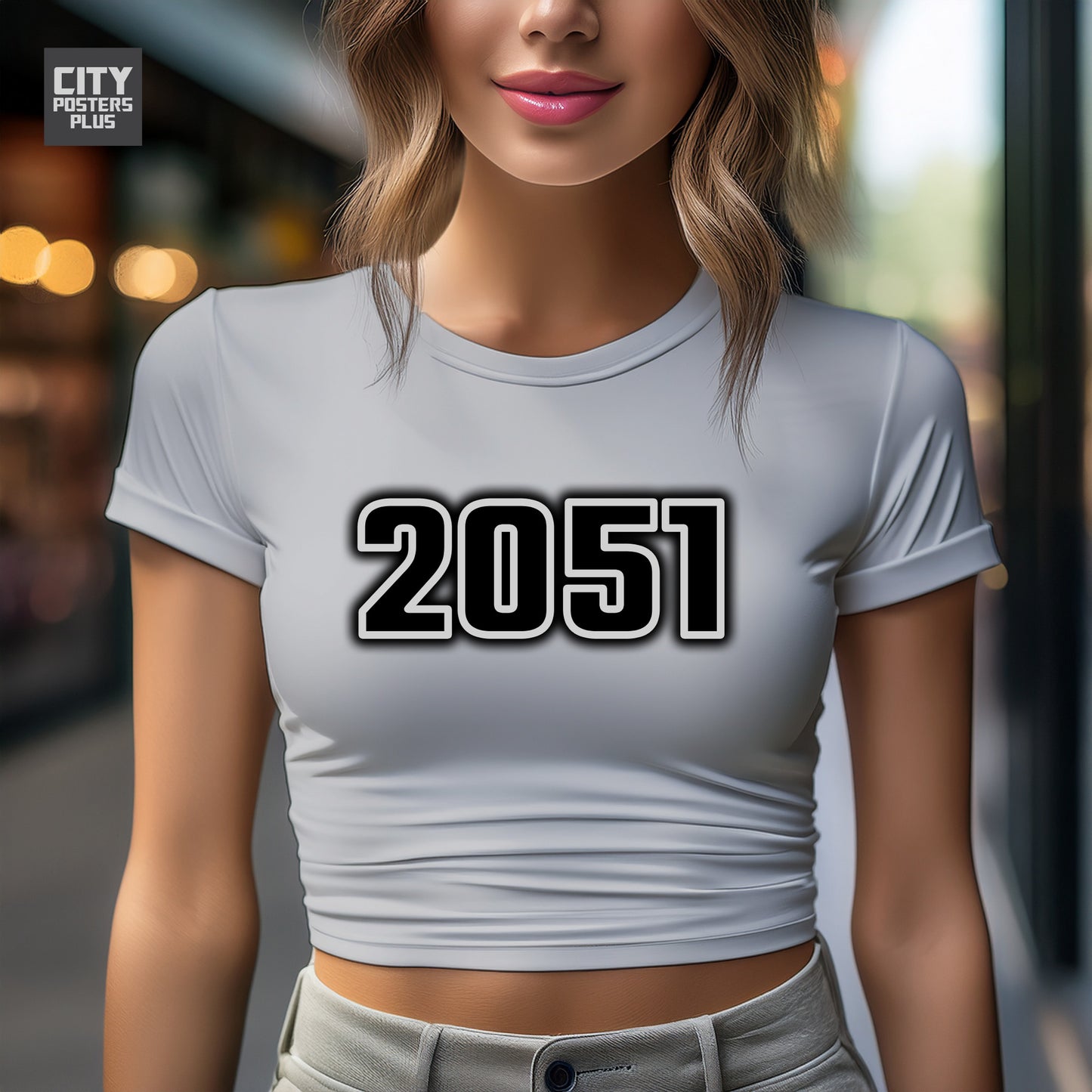 City Posters Plus 2051 Vintage Birth Year Women Crop Top