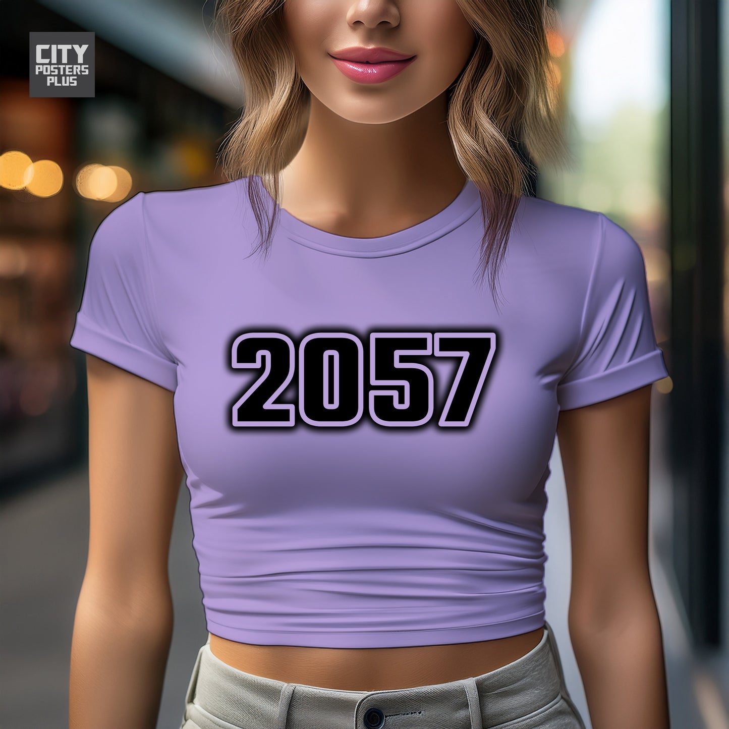 City Posters Plus 2057 Vintage Birth Year Women Crop Top