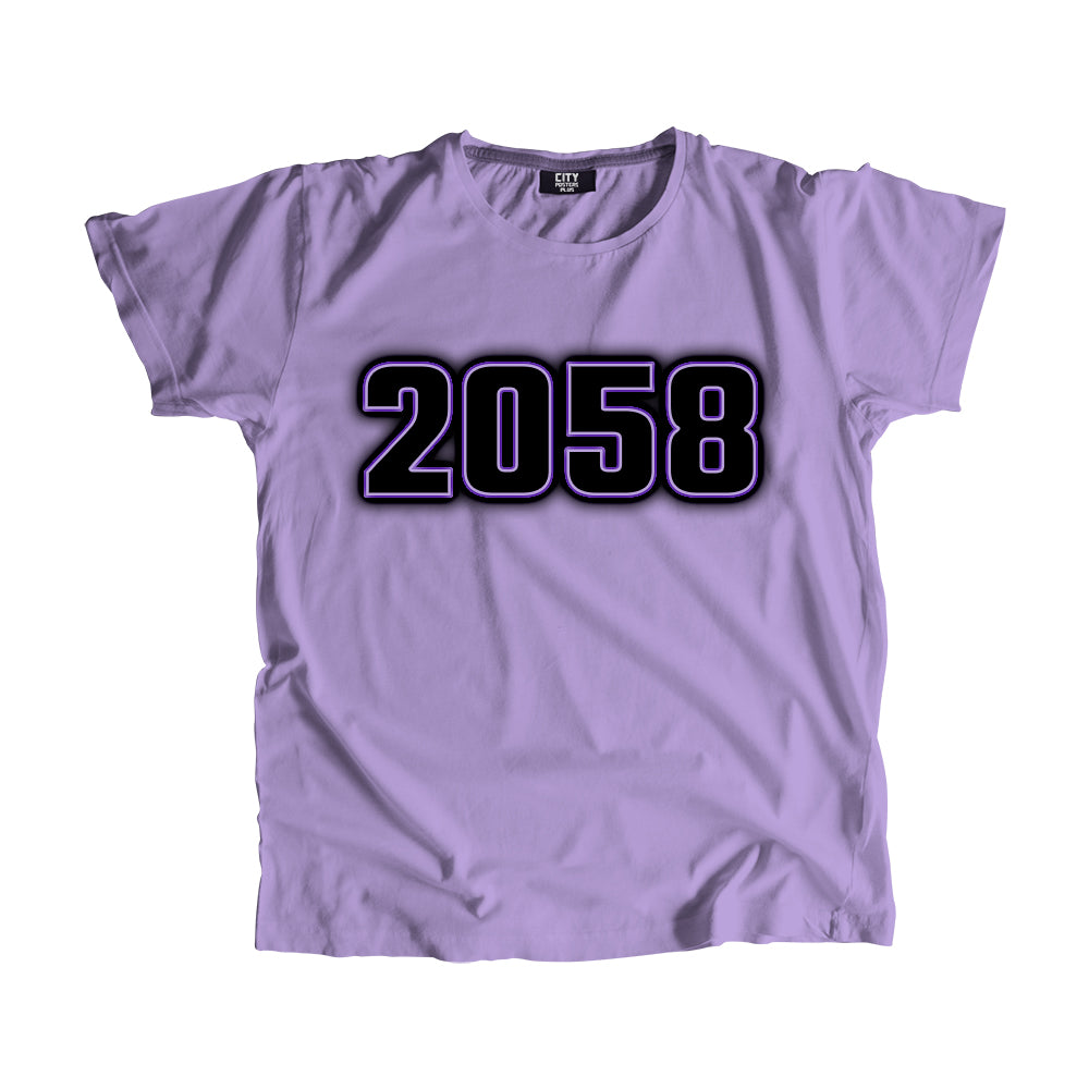 2058 Vintage Heritage Year Men Unisex T-Shirt (Iris Lavender)