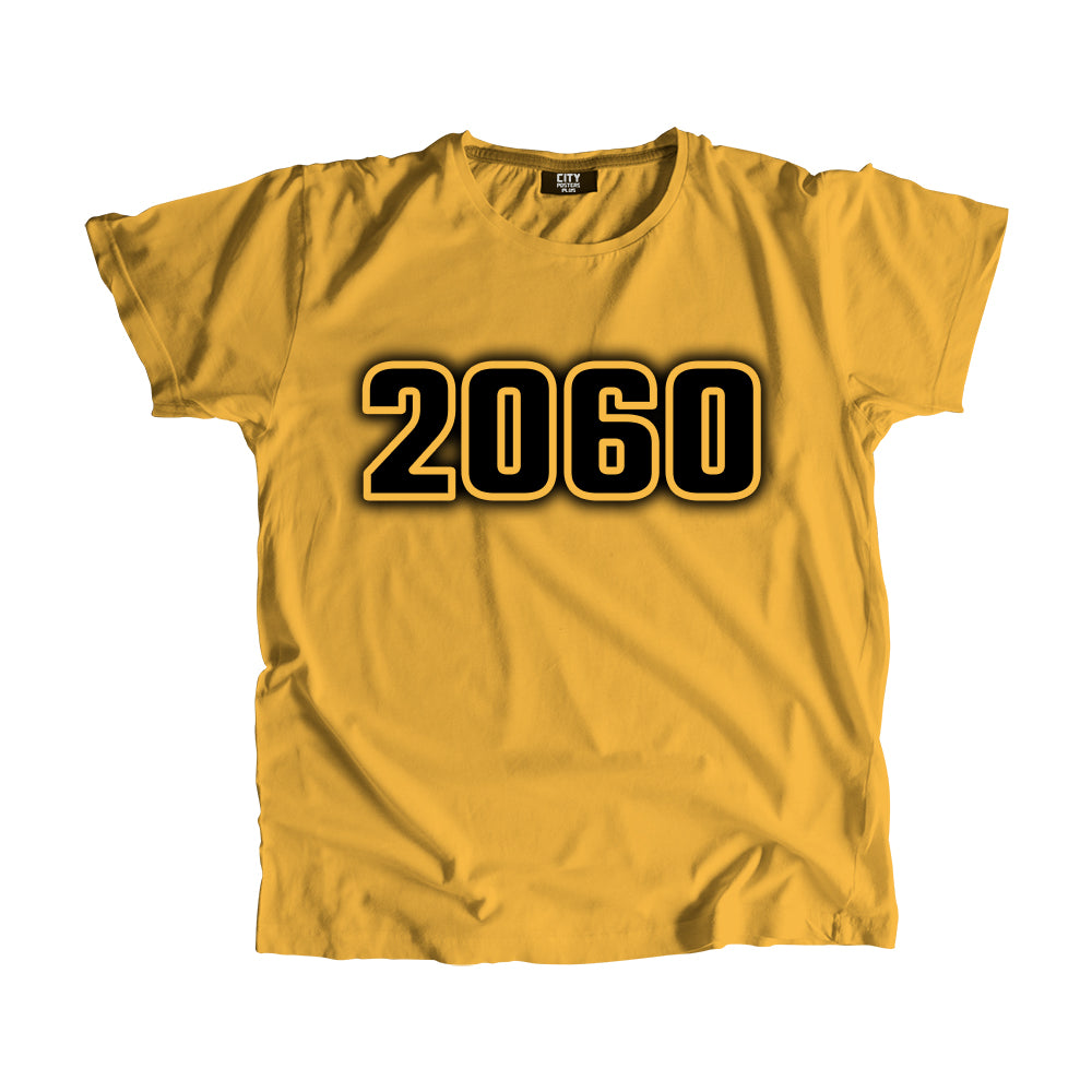 2060 Vintage Heritage Year Men Unisex T-Shirt (Golden Yellow)