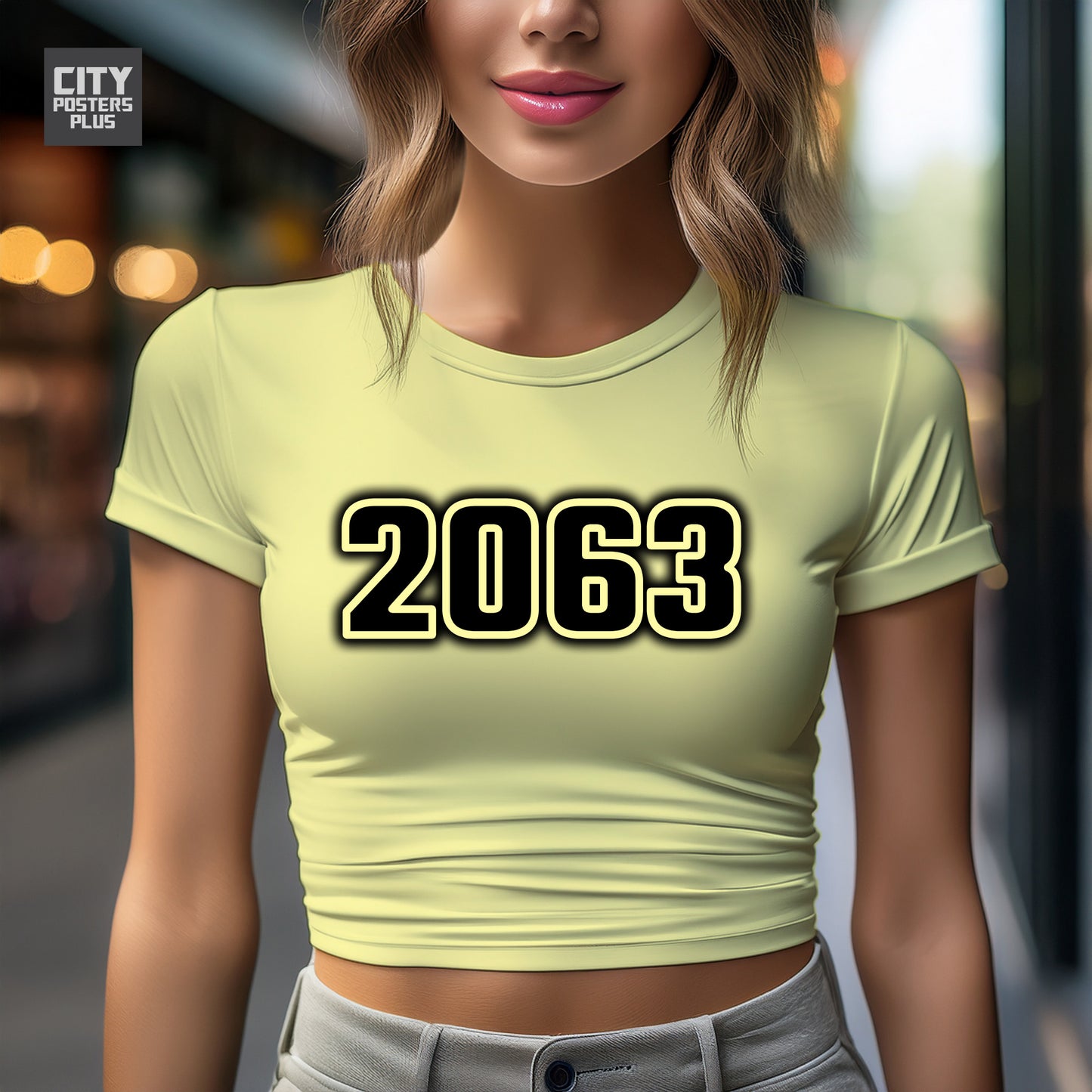 City Posters Plus 2063 Vintage Birth Year Women Crop Top