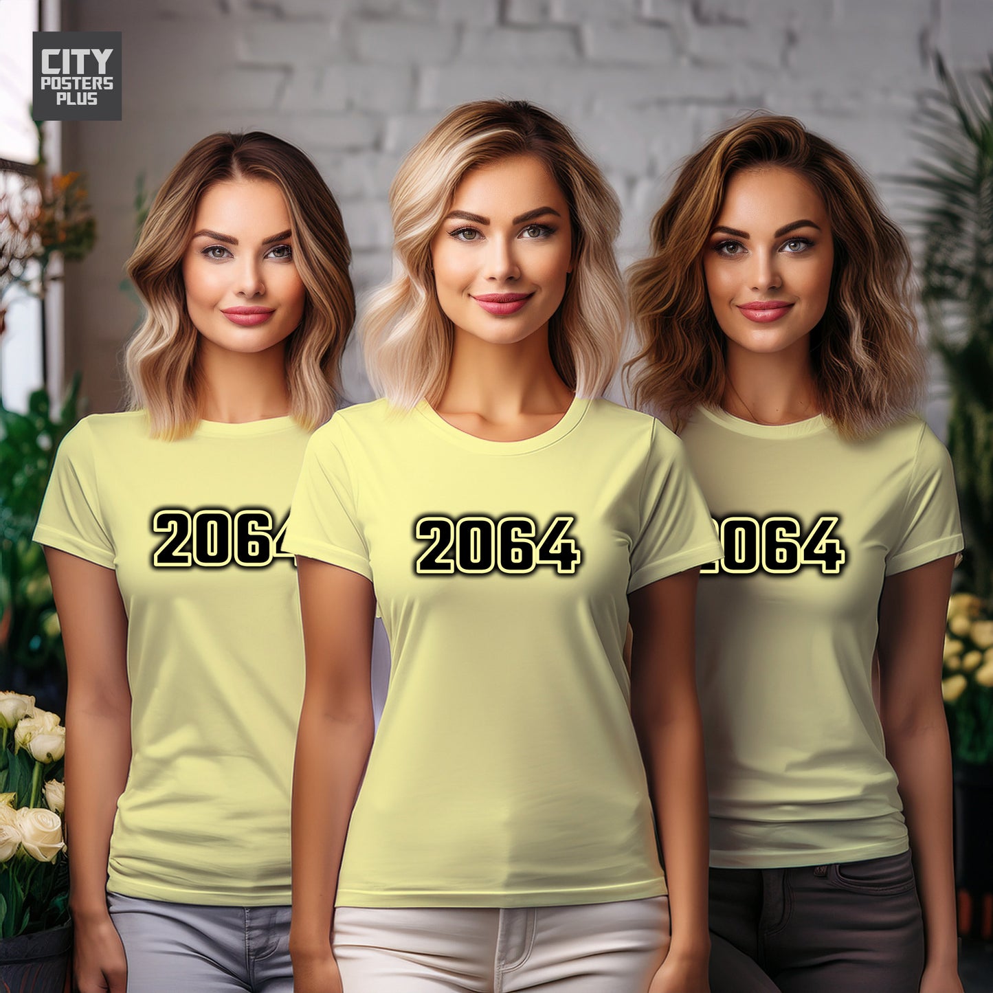 City Posters Plus 2064 Vintage Birth Year Women T-Shirt