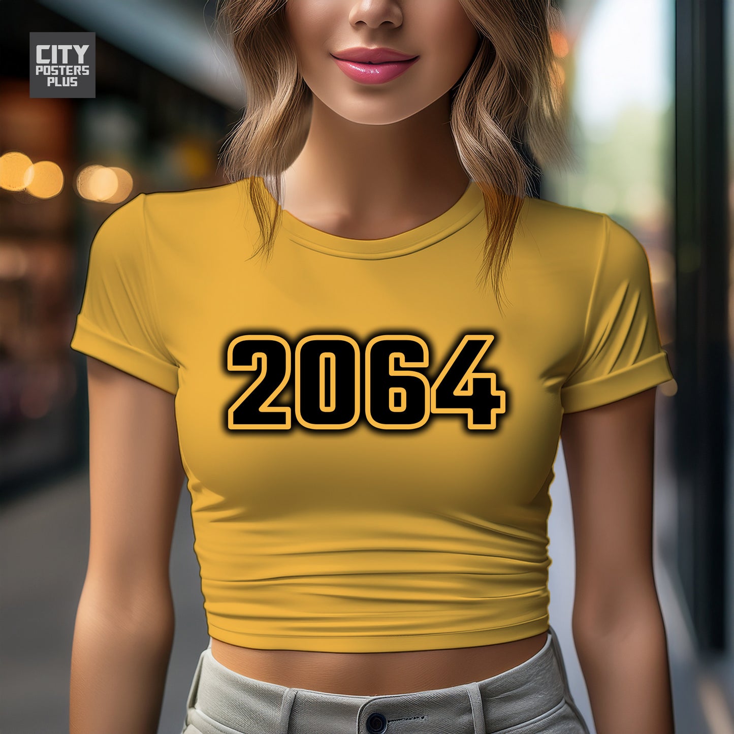 City Posters Plus 2064 Vintage Birth Year Women Crop Top