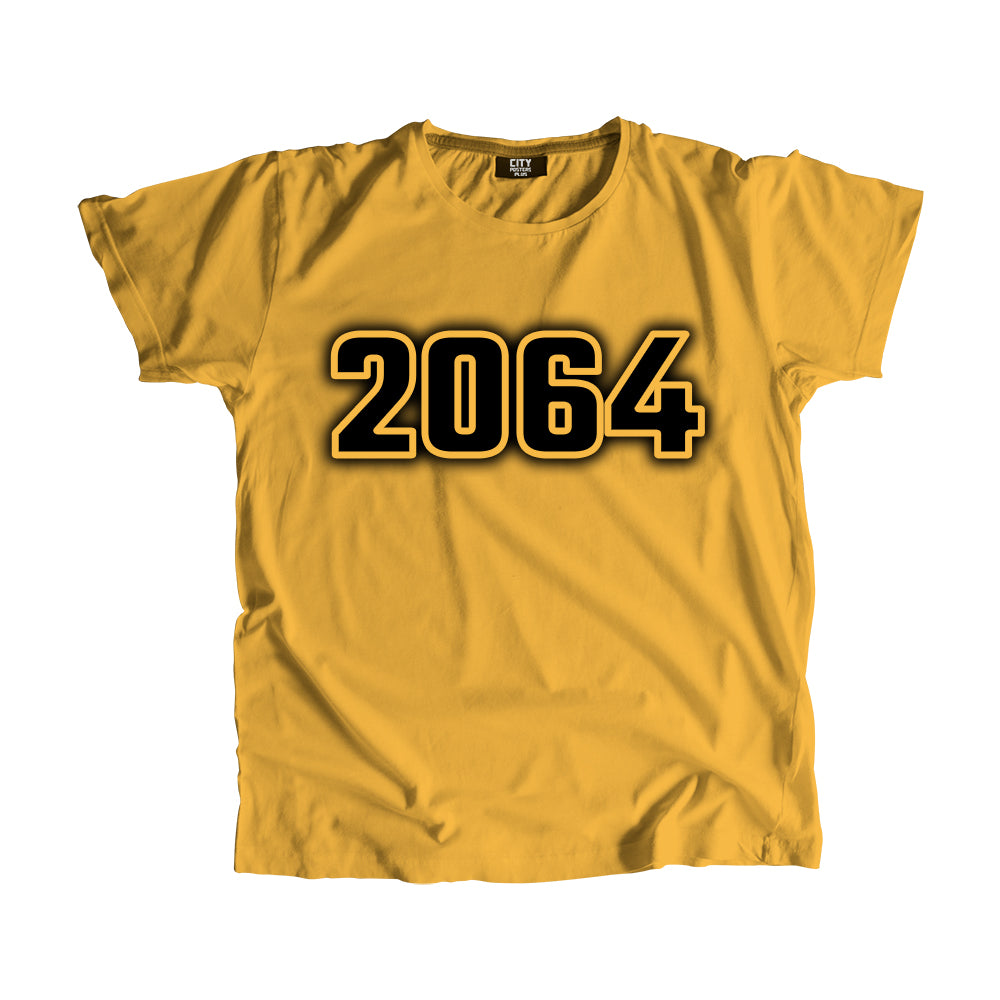 2064 Vintage Heritage Year Men Unisex T-Shirt (Golden Yellow)