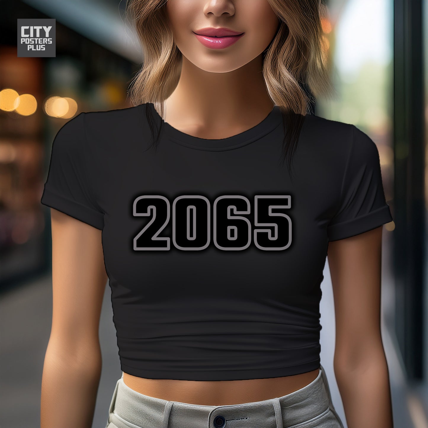 City Posters Plus 2065 Vintage Birth Year Women Crop Top