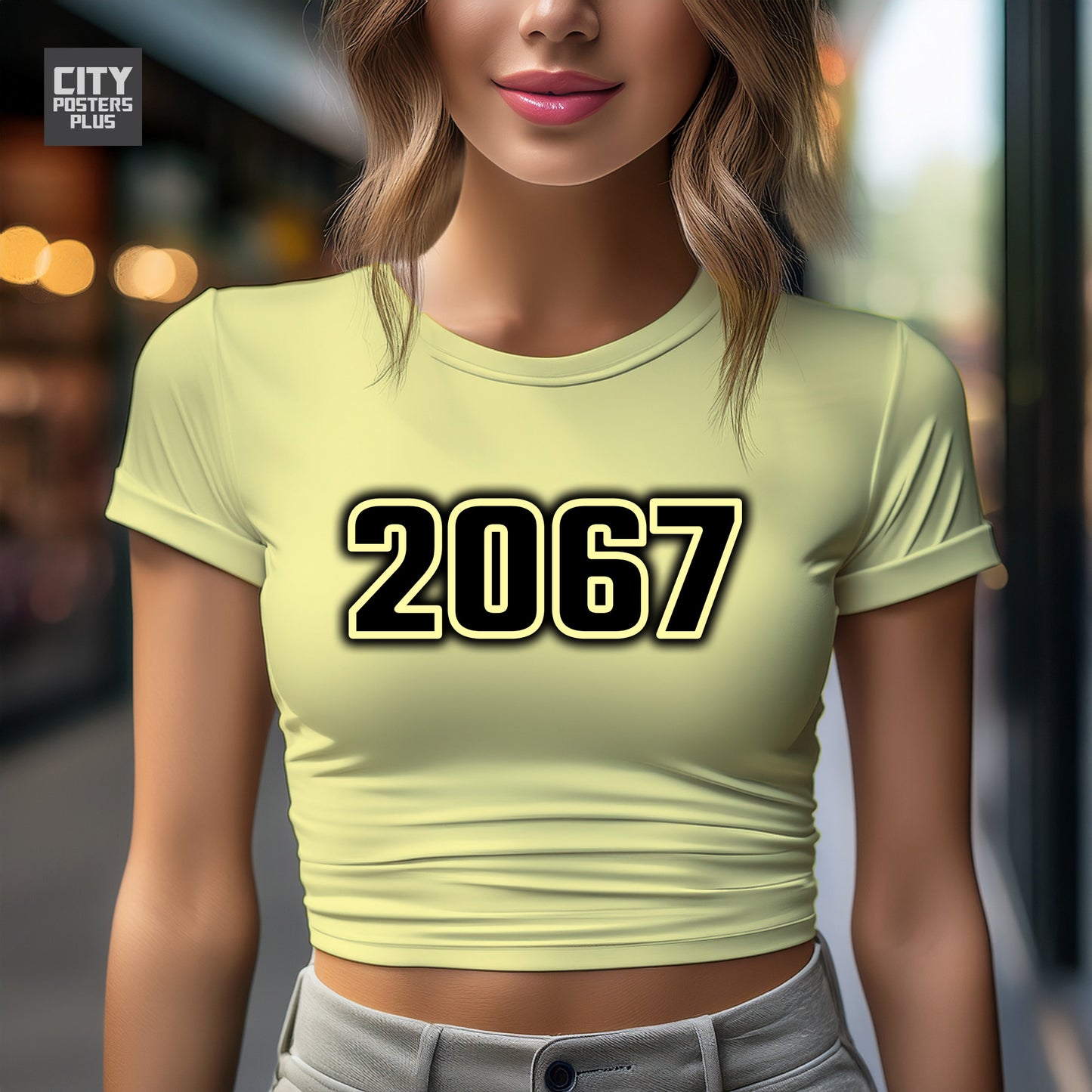 City Posters Plus 2067 Vintage Birth Year Women Crop Top