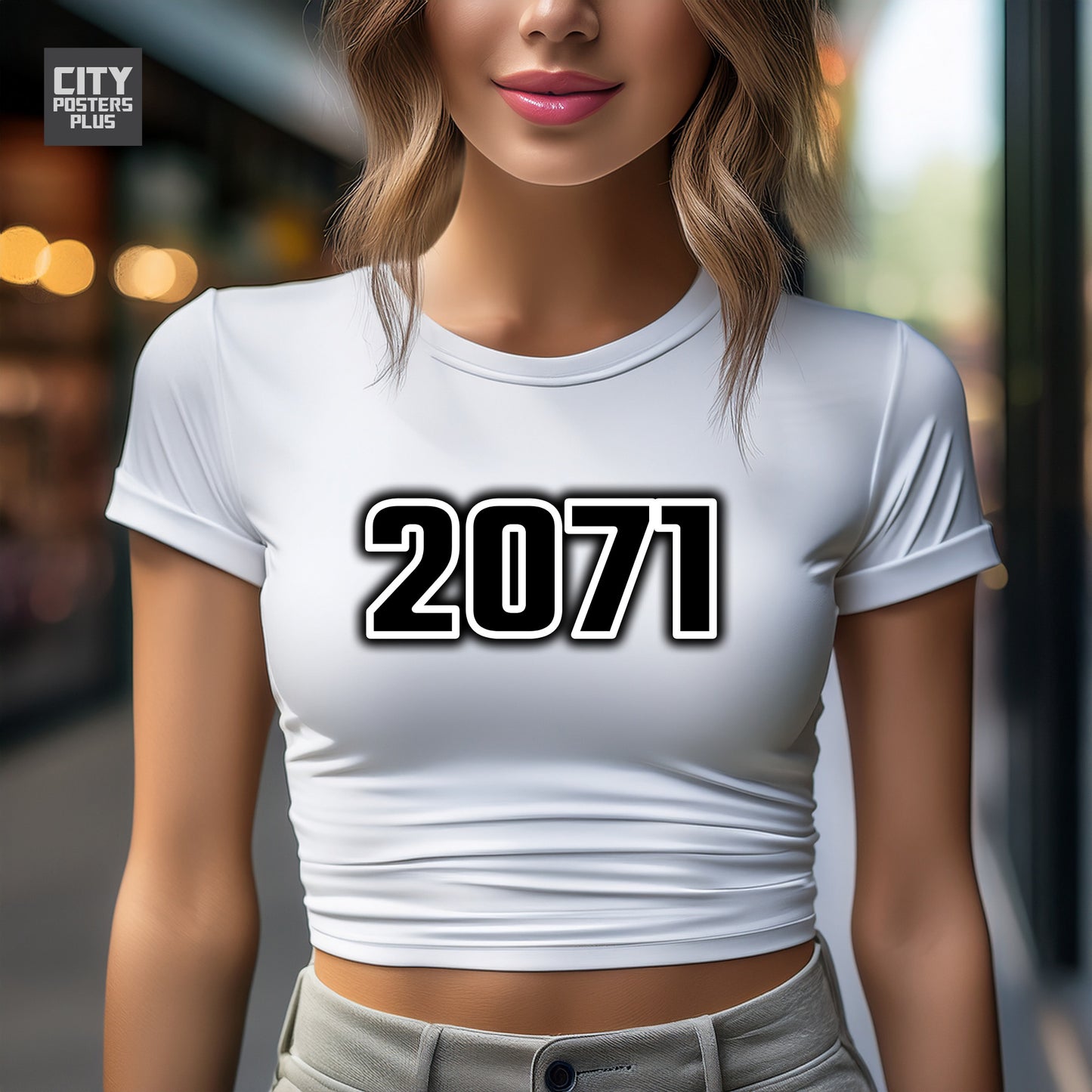 City Posters Plus 2071 Vintage Birth Year Women Crop Top